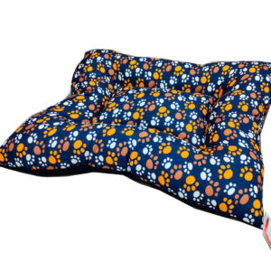 Cama Colchoneta Mascotas Azul Patita 70 cm