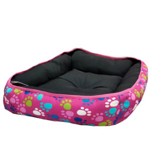 Cama Rectángular Rosada Patitas 85 cm