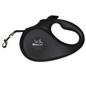 MaxPet Correa Retráctil Cinta Talla M Negro 5 MTS