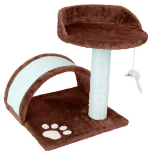 Rascador Patita de Felpa Café 37x27x37 cm