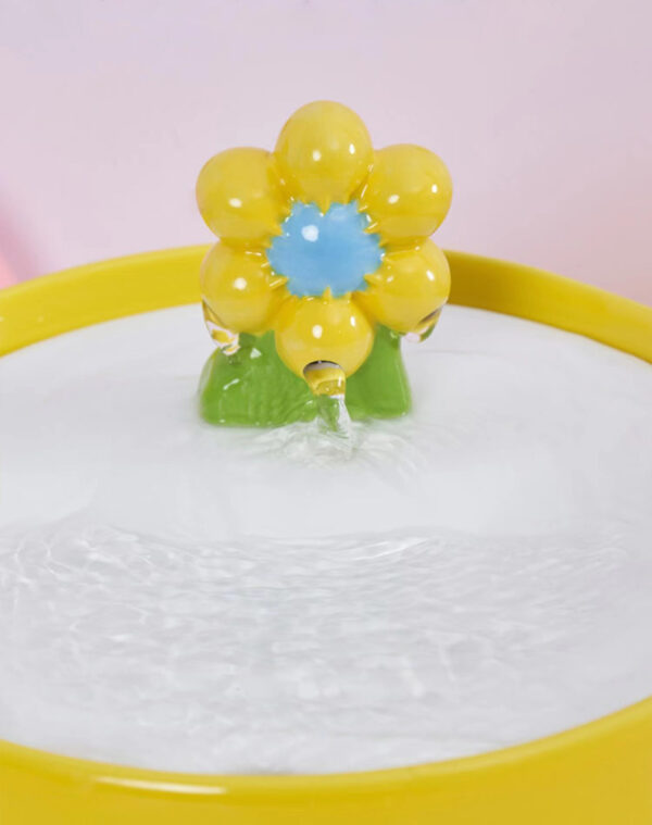 Fuente Bebedero de Agua Cerámico Flor Girasol (80065) - Imagen 3