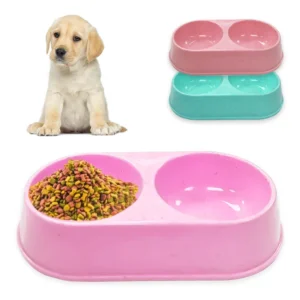 Plato Mascotas Doble Colores Surtidos Pequeño 22x12 cm (D00007)