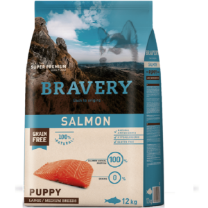 Bravery Salmón Puppy Large Medium Breeds 4 KG