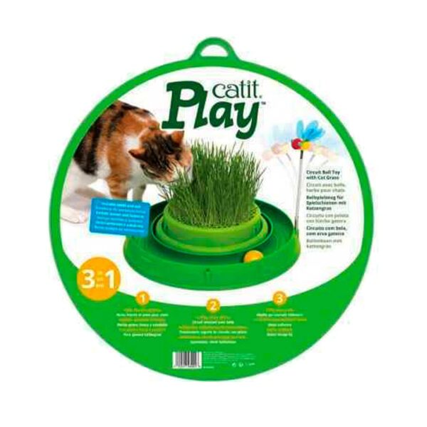 Juguete Gato Cat Play Circuito 3 en 1 con Pasto (43002) - Imagen 2