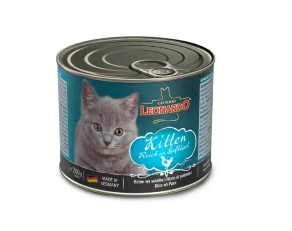 Lata Leonardo Gato Quality Selection Kitten 200GR