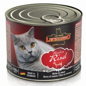 Lata Leonardo Gato Quality Selection Adulto Ternera 200GR