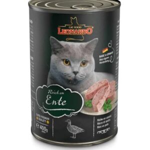 Lata Leonardo Gato Quality Selection Pato 400GR