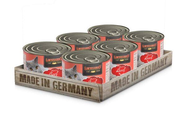 Lata Leonardo Gato Quality Selection Adulto Ternera 200GR x6 Unidades