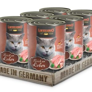 Lata Leonardo Gato Quality Selection Higado 400Gr x6 Unidades