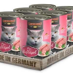 Lata Leonardo Gato Quality Selection Adulto Ave 400GR x6 Unidades