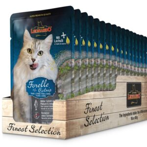 Sachet Leonardo Gato Trucha y Catnip 85 GR 16 Unidades