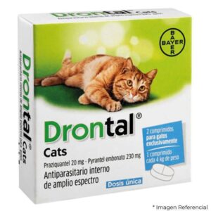 Antiparasitario Drontal Gato 4 KG 2 Comprimidos