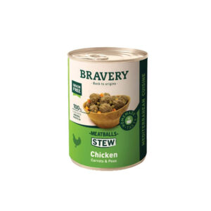 Lata Bravery Dog Meat Balls Stew Chicken 415 GR