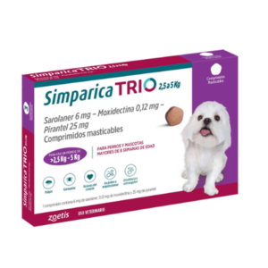 Simparica Trio 3 Comprimidos 2.5 - 5 KG Morado