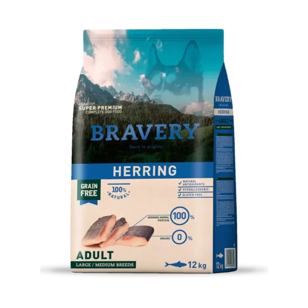 Bravery Herring Adult Large Medium Breeds 12 KG