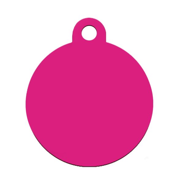 Plaquita / Placa Círculo Rosado Pequeña