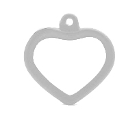 Silenciador Placa / Plaquita Corazón Grande Transparente (No incluye placa)