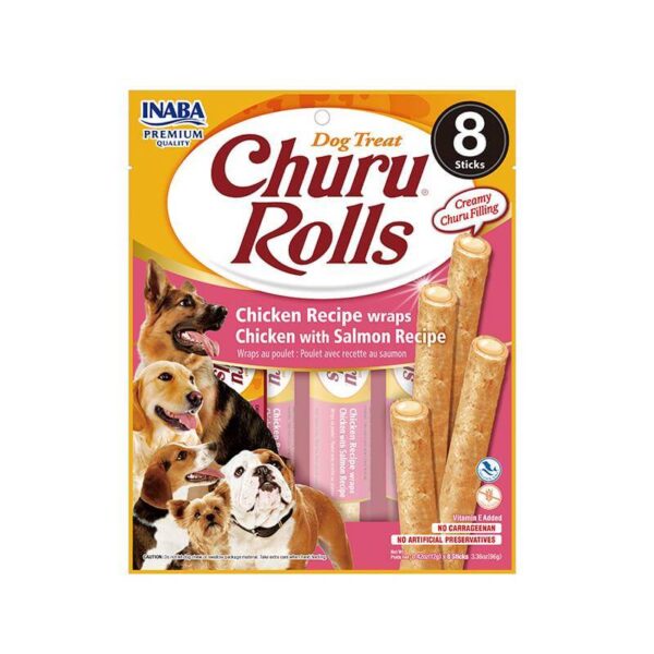 Churu Rolls Dog Chicken Salmon 96 GR( USD732)