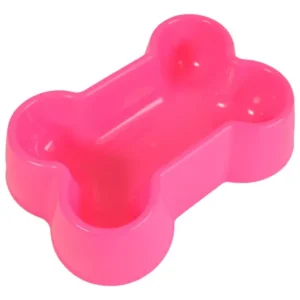 Plato Mascotas Hueso Rosado 24 cm (79013)