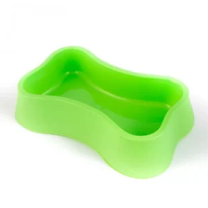 Plato Mascotas Hueso Verde 24 cm (79013)
