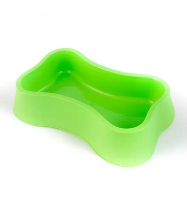 Plato Mascotas Hueso Verde 24 cm (79013)