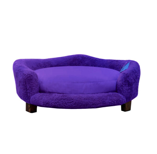 Cama Sofa Mascotas de Lujo Ovalado Morado Talla M