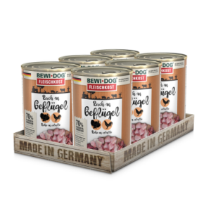 Display Lata BewiDog Rico en Aves 6x400 GR