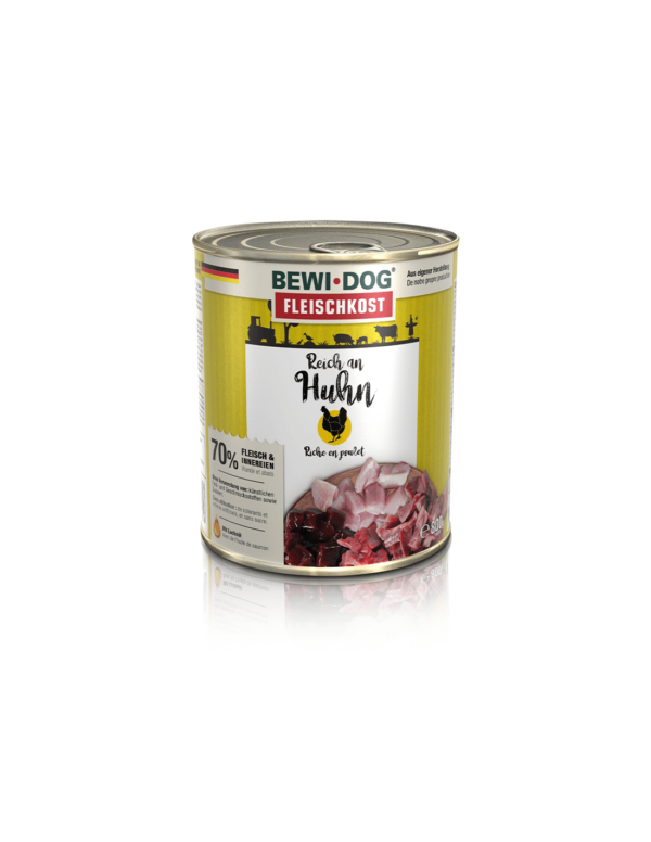 Lata BewiDog Rico en Pollo 800 GR