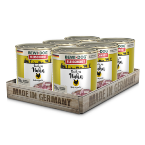 Display Lata BewiDog Rico en Pollo 6x800 GR