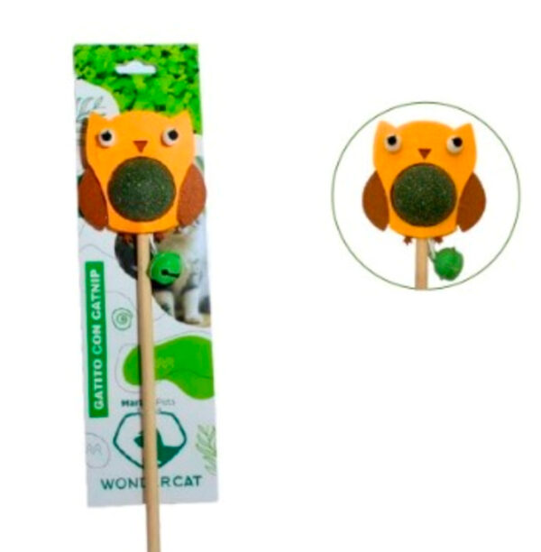 Juguete Gato Varilla Búho Pelota de Catnip (CTB-89)