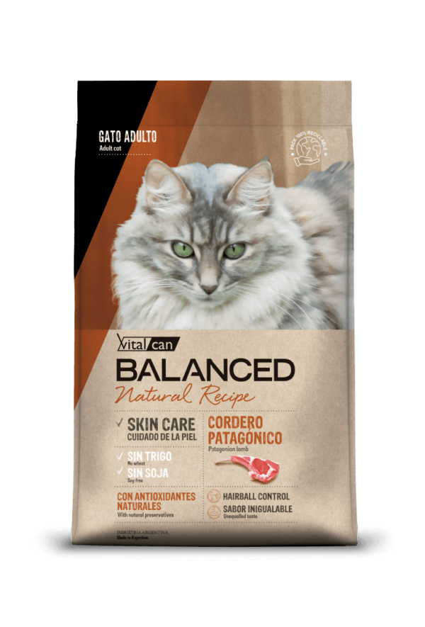 Vitalcan Balanced Natural Recipe Skin Care Gato Cordero 7.5 KG
