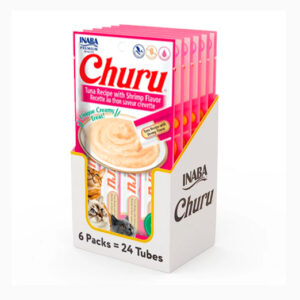 Caja Churu Cat Tuna Recipe with Shrimp Flavor 6 Sachets de 4 Tubos (USA666)