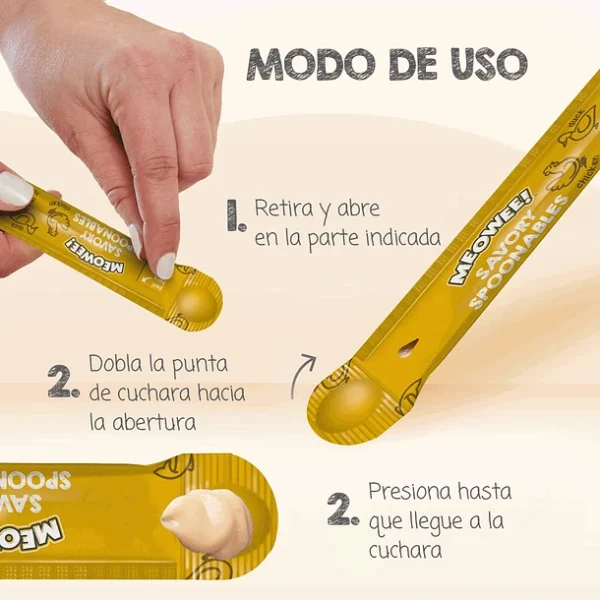 Snack Meowee Chicken Salmon & Duck 4 Tubos 56 GR (P-00005) - Imagen 3