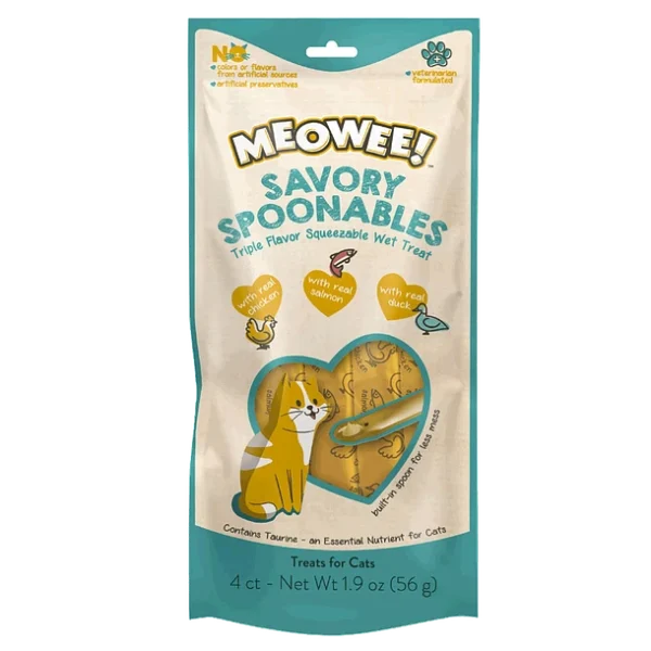 Snack Meowee Chicken Salmon & Duck 4 Tubos 56 GR (P-00005)