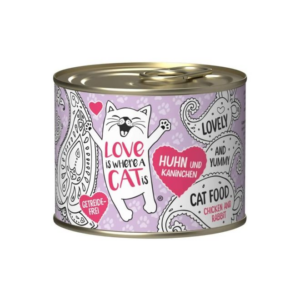Lata Gato Love Is Where Cat Chicken Rabbit 200 GR (91340)
