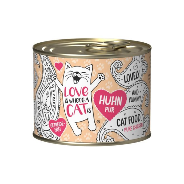 Lata Gato Love Is Where Cat Chicken Pure 200 GR (91040)