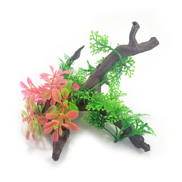 Adorno Tronco con Plantas 14*14*10 cm