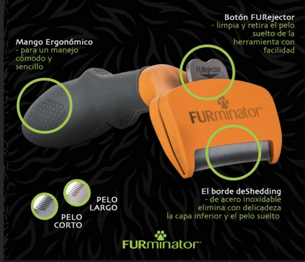 Removedor de Pelaje Furminator Short Hair Dog Medium (P-92925) - Imagen 4
