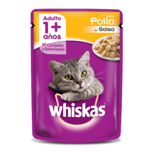 Caja Sachet Gato Whiskas Pollo 12 Unidades