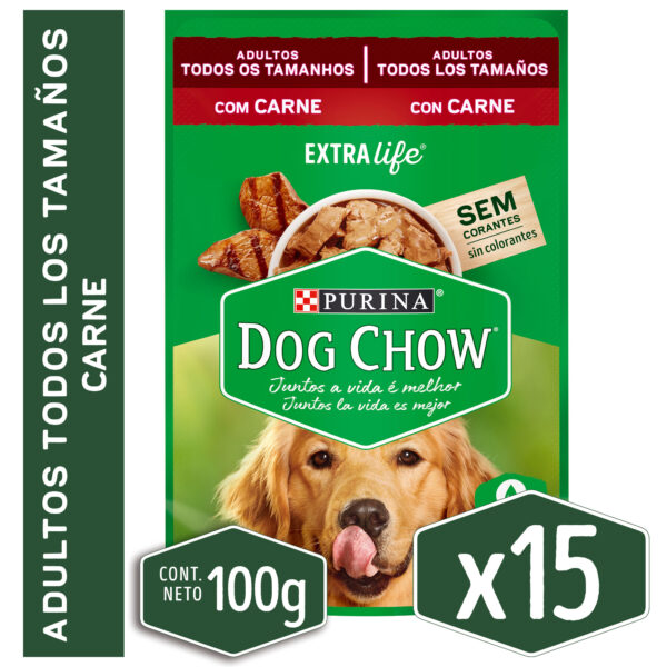 Sachet Dog Chow Carne x15