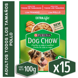 Sachet Dog Chow Pollo x15