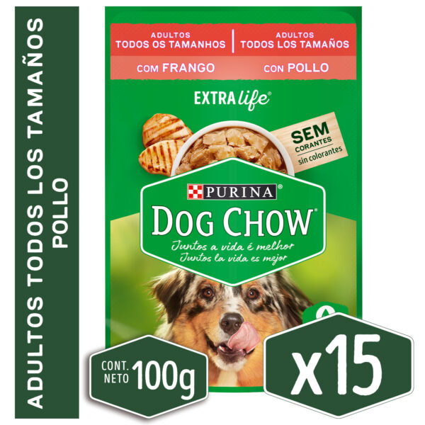 Sachet Dog Chow Pollo x15