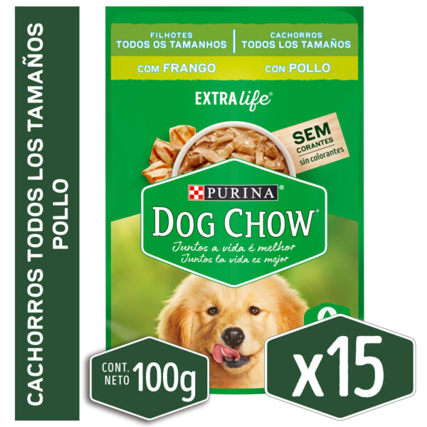 Sachet Dog Chow Cachorro Pollo x15