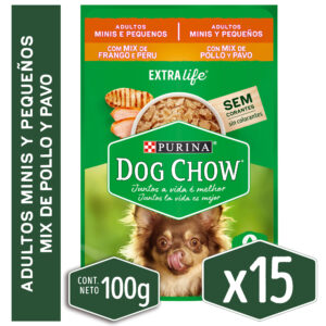 Sachet Dog Chow Raza Pequeña Pollo-Pavo x15