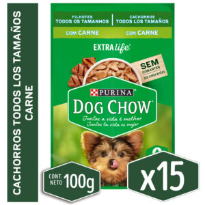 Sachet Dog Chow Cachorro Carne x15