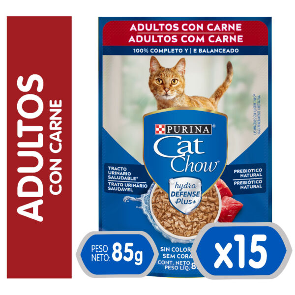 Sachet Cat Chow Carne x15 Unidades