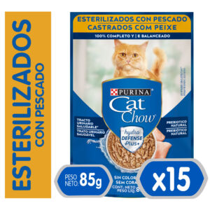 Sachet Cat Chow Esterilizados Pescado x15 Unidades