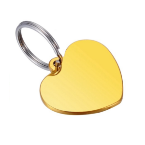 Plaquita / Placa Corazón Dorado Grande