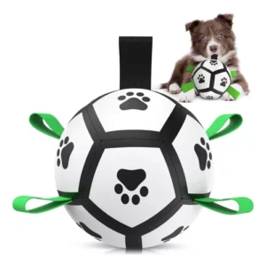 Juguete Perro Pelota Fútbol 15cm Cuerda + Inflador (2024-23)