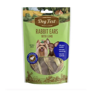 Snack Perro Dog Fest Orejas de Conejo con Cordero 55 GR